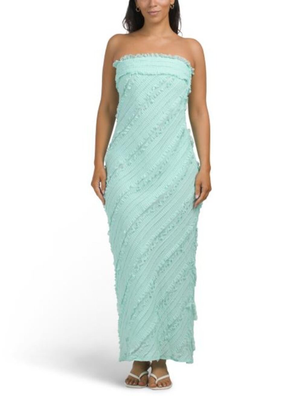ENDLESS ROSE Strapless Ruffled Maxi Dress - Picture 1 of 5